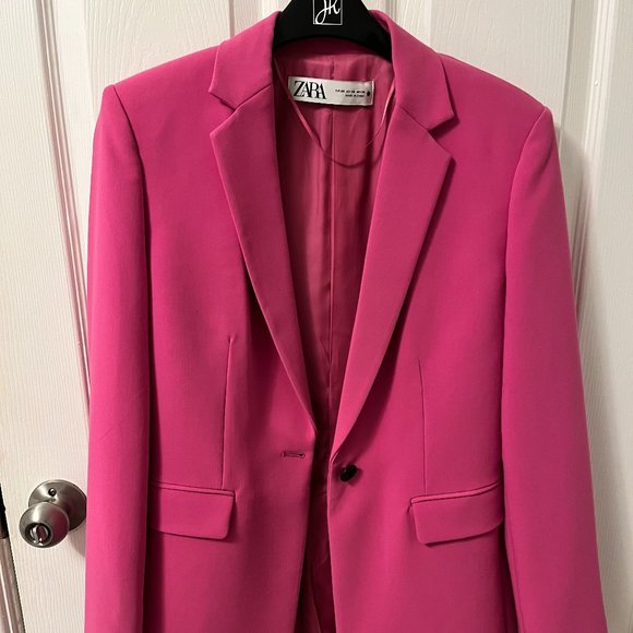 Women's Fitted Blazer with One Button - Picture 1 of 4